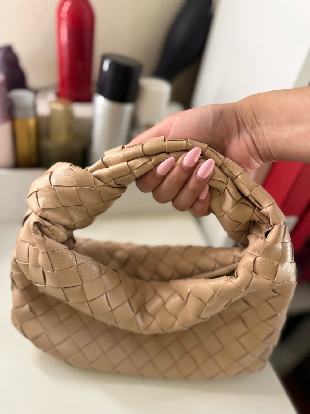 Tan Woven Shoulder Bag - Women Bags